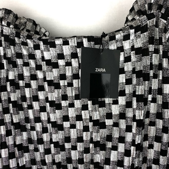 NWT Zara geometric metallic mini dress - Picture 4 of 6